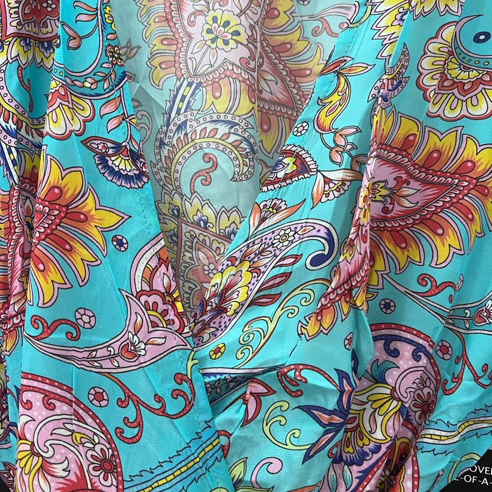 Beach Paisley Embellished Printed Wrap Dress - Picture 6 of 9